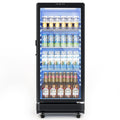 Simzlife Commercial&Residential Merchandiser Refrigerator, Outdoor Beverage Refrigerator with Double-Tempered Glass Door, Beverage Cooler for Bar, Office, Restaurant