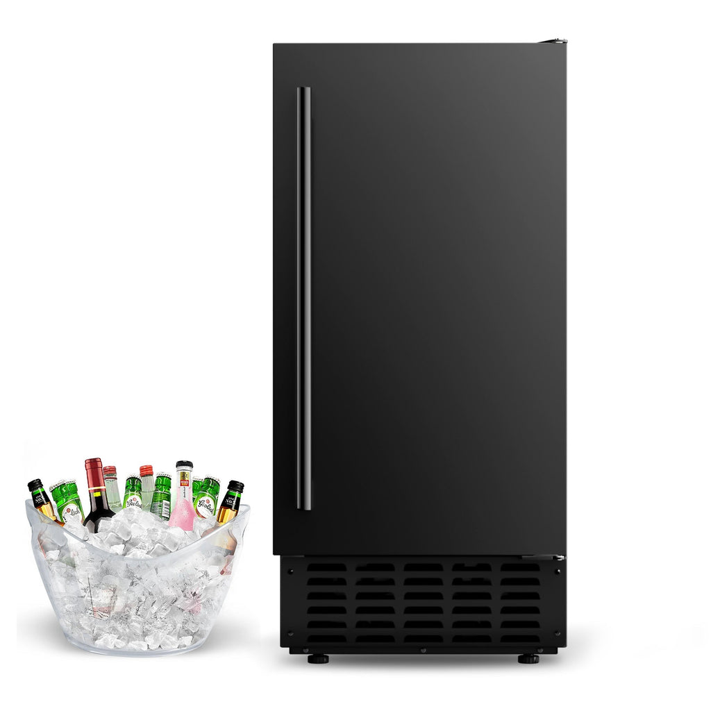 SIMZLIFE Nugget Ice Maker 66Lbs/24H, Built-in or Freestanding, Self-Cleaning, Home Bar, Black