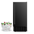 SIMZLIFE Nugget Ice Maker 66Lbs/24H, Built-in or Freestanding, Self-Cleaning, Home Bar, Black