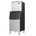 Simzlife Commercial Ice Maker Machine 450Lbs/24H, SECOP Compressor&ETL Approval, Industrial Ice Machine, 250Lbs Storage, Ice Ready in 8-15 min, Stainless Steel Ice Maker for Bar/Cafe/Restaurant/Business