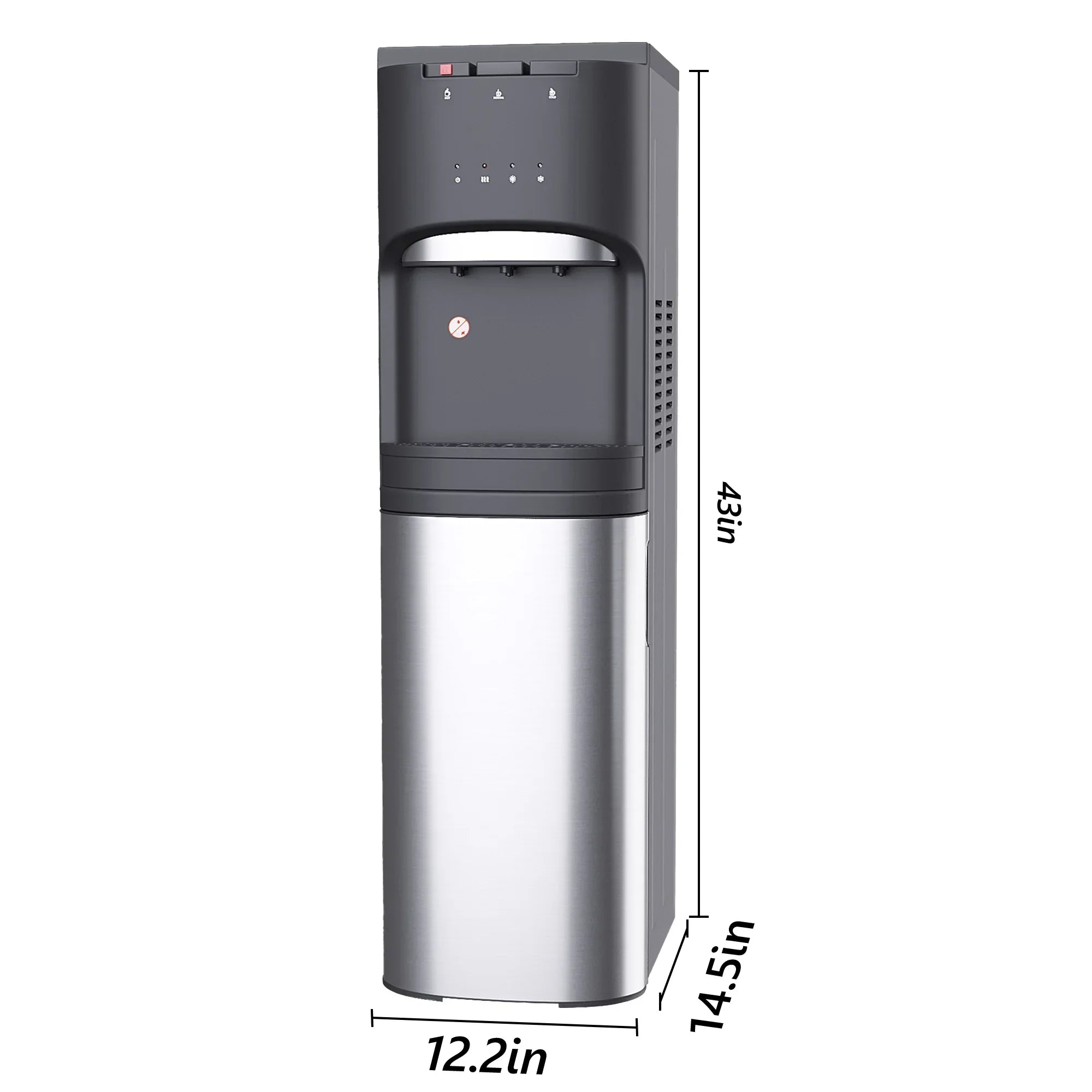 Simzlife Water Dispenser Bottom Loading, UV Lights Stainless Steel Water Cooler , 3 Or 5 Gallon Bottle