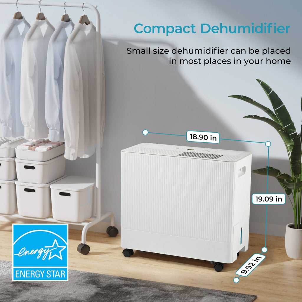 Simzlife 4500 Sq.Ft Energy Star Dehumidifier for Basement with Drain Hose,50 Pint to 110 Pint Large Dehumidifier with 1.59 Gallon Water Tank and Auto Shut-off and 4 Operation Modes for Home