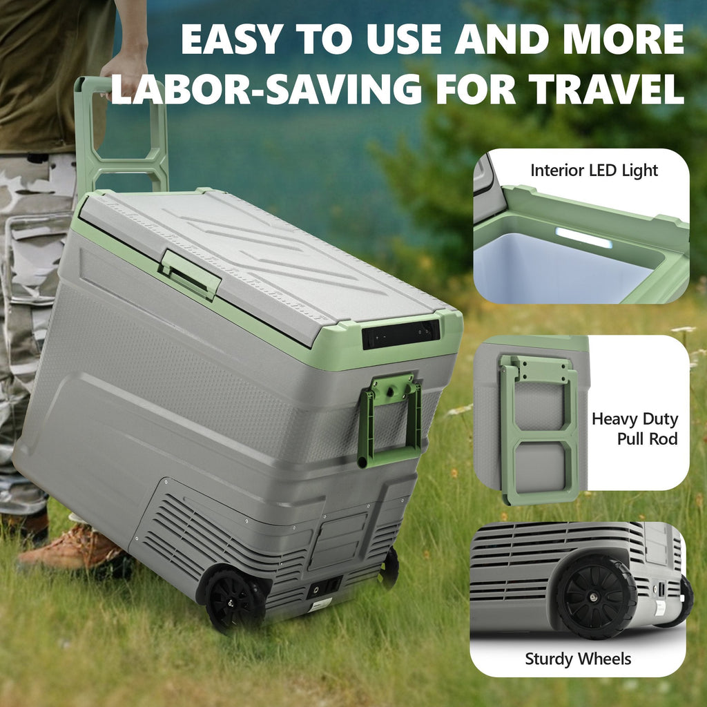 Simzlife 12 Volt Refrigerator, 69QT(65L) Portable Car Refrigerator, -4℉~68℉, 12/24V DC & 110-240V AC, Mini Fridge for Camping