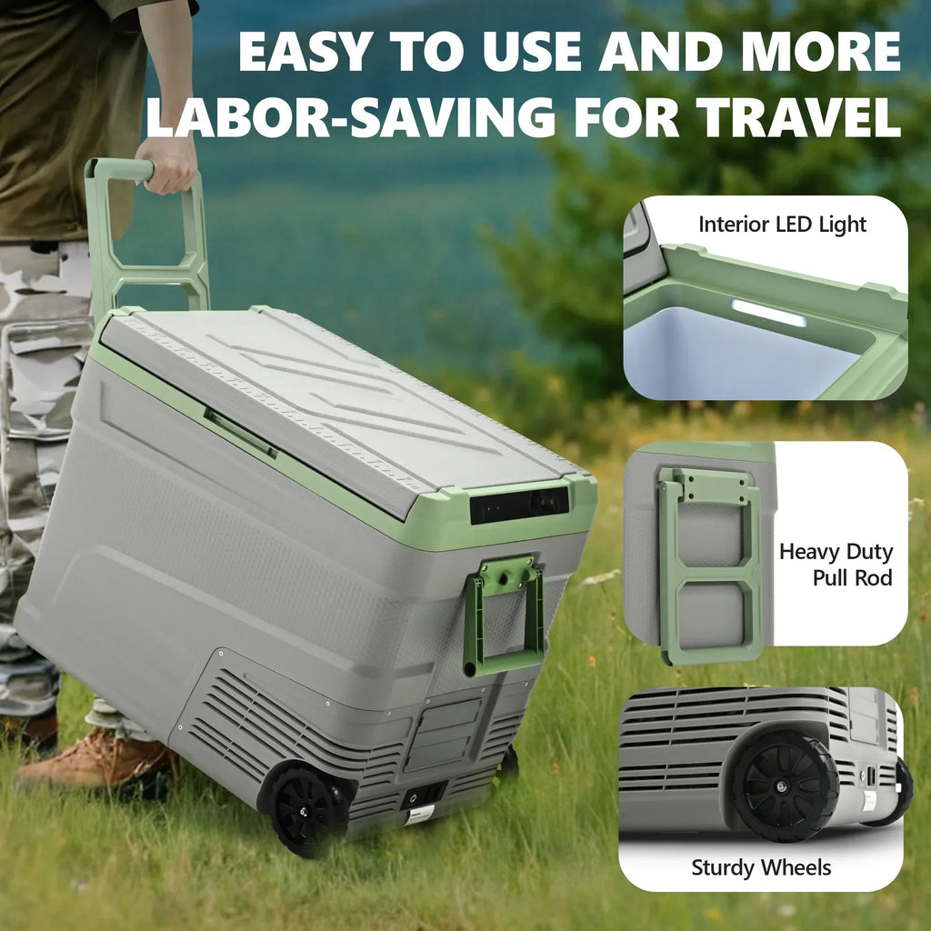 Simzlife 12 Volt Refrigerator, 59QT(55L) Portable Car Refrigerator, -4℉~68℉, 12/24V DC & 110-240V AC