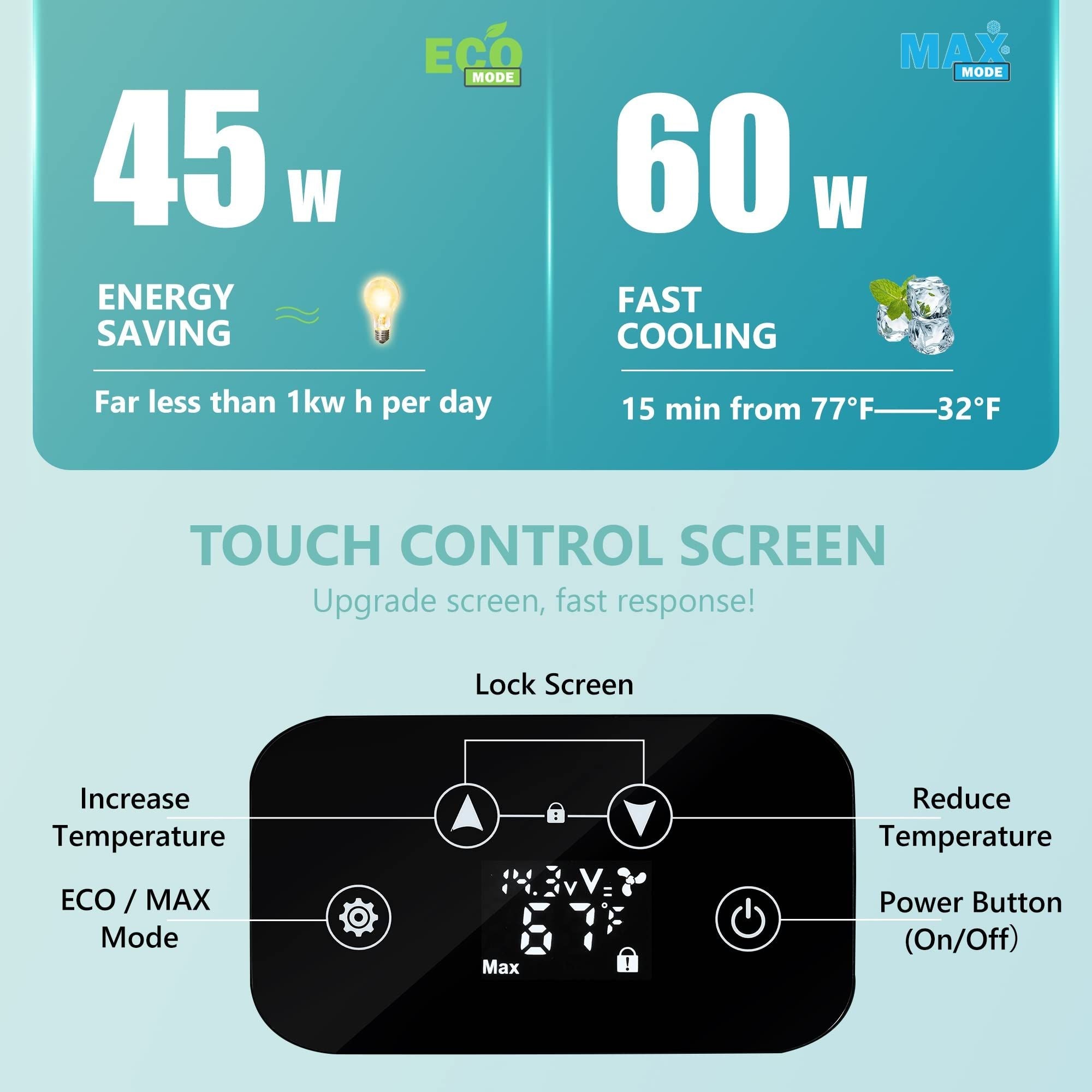 Simzlife 12 Volt Refrigerator, 17QT(16L) Car Refrigerator APP Control, Car Fridge 110-240V AC 12/24V DC, Portable Freezer -4℉~68℉, 12V Cooler For Van, Fishing, Camping, Travel, Home
