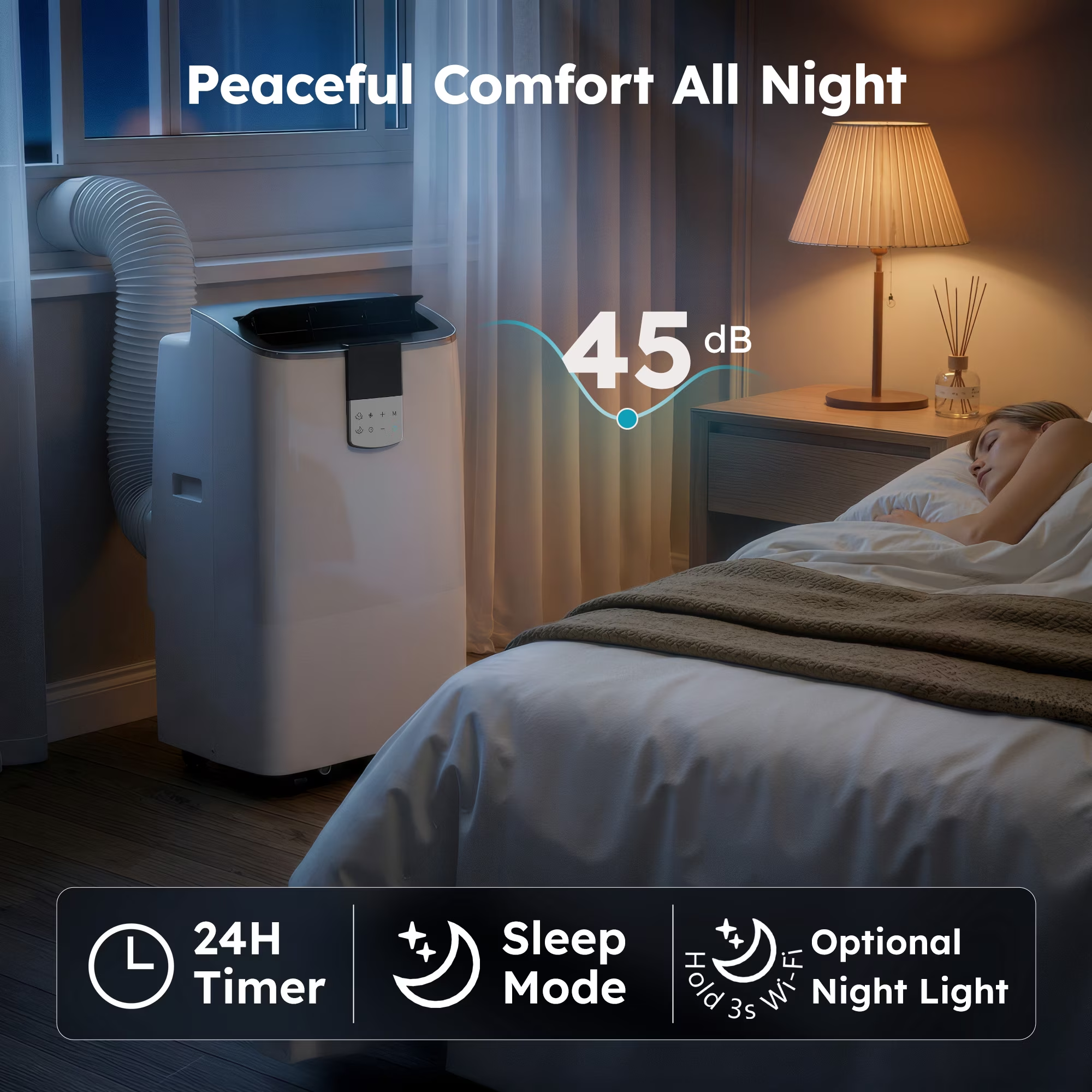 SIMZLIFE 12000 BTU Portable Air Conditioner with WIFI for Room, Portable AC Unit