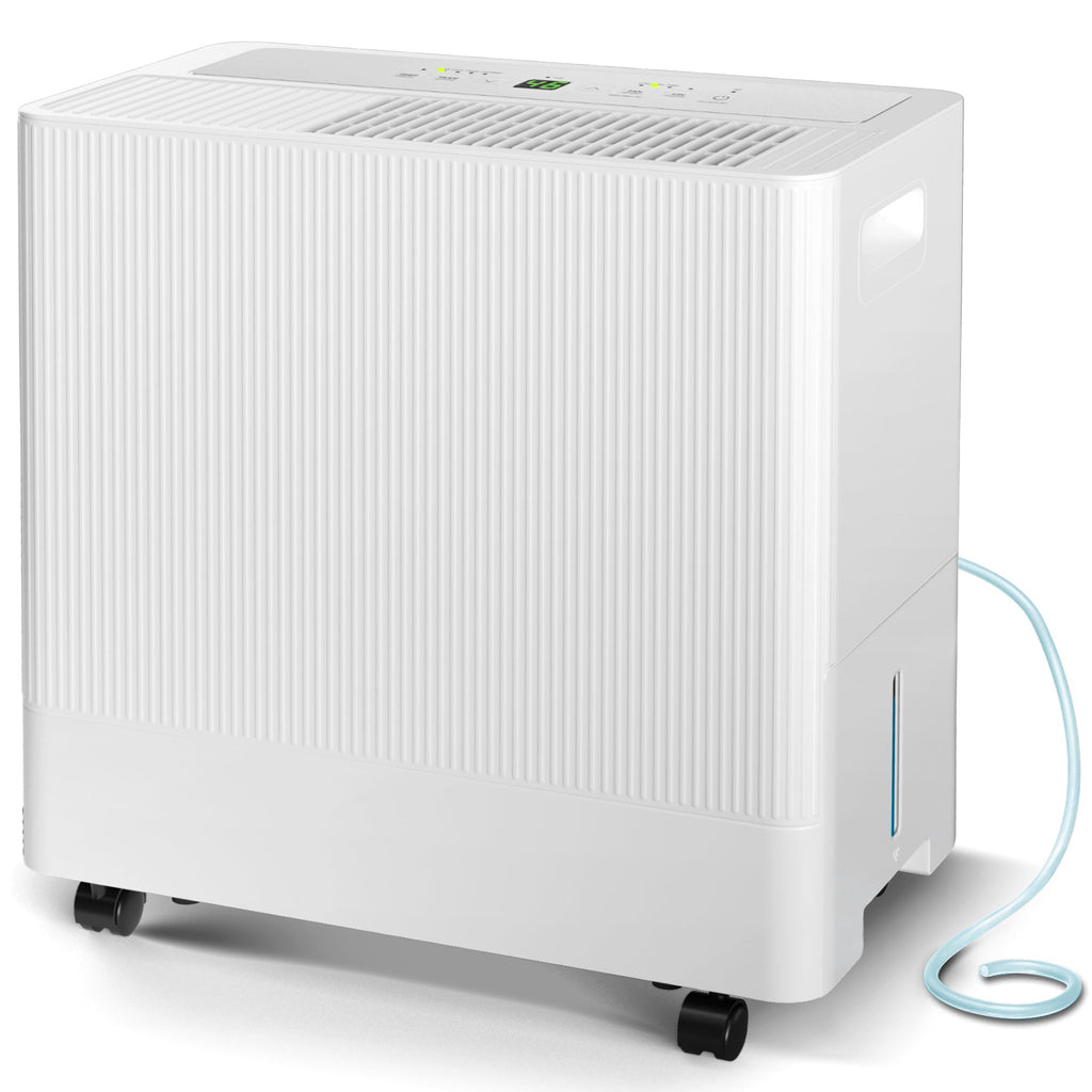 Simzlife 4500 Sq.Ft Energy Star Dehumidifier for Basement with Drain Hose,50 Pint to 110 Pint Large Dehumidifier with 1.59 Gallon Water Tank and Auto Shut-off and 4 Operation Modes for Home