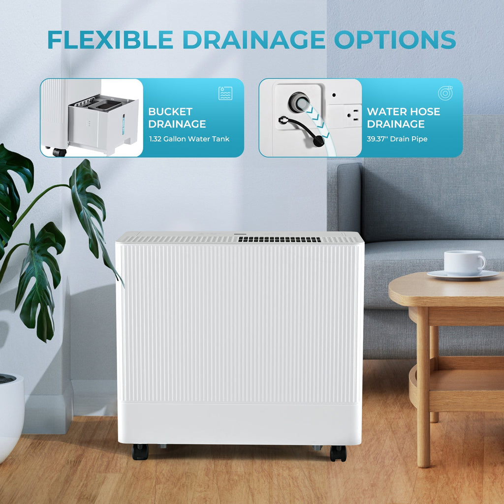 Simzlife 22 Pints Dehumidifiers for Home,With 24-Hour Timer Function, Automatic Defrost, Multiple Dehumidification Modes, Suitable for Large Rooms