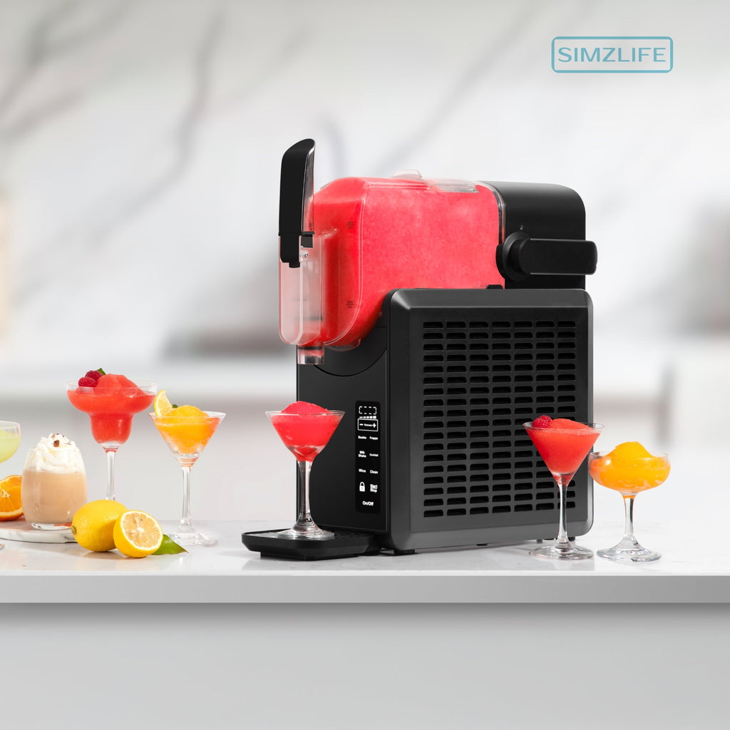 Simzlife Slushie Machine, No Ice Needed, 87.9 oz Smoothie Machine for Home with Self-Cleaning Function, Professional Frozen Drink Maker, 5 Preset Programs, Frozen Margaritas, Milkshake, and More