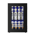 Simzlife Mini Beverage Refrigerator Cooler with Glass Door, 24-Can Mini Fridge for Home,Black