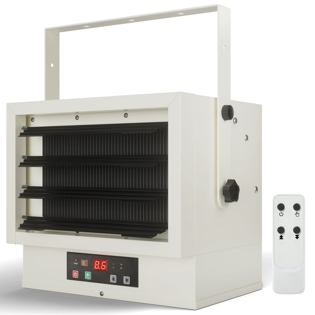 Simzlife Electric Garage Heater, 7500 Watt Hard-Wired Garage Heaters with Remote Control, 240v Ceiling Heater with 9 Hour Timer, Overheat Protection ETL Compliant Wall Heater for Garage, Workshop