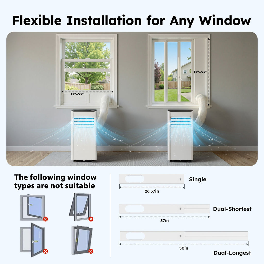 SIMZLIFE Portable Air Conditioner 8000 BTU,Portable Ac Unit up to 550 Sq