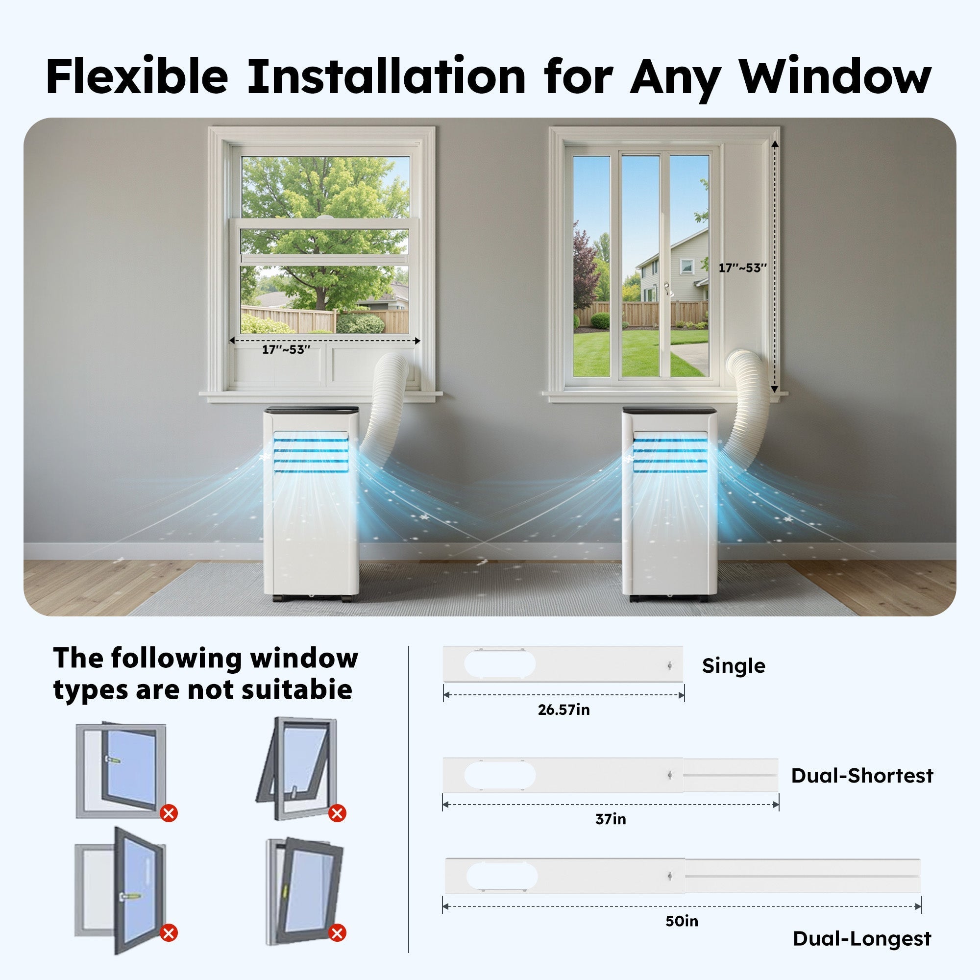 SIMZLIFE Portable Air Conditioner 8000 BTU,Portable Ac Unit up to 550 Sq