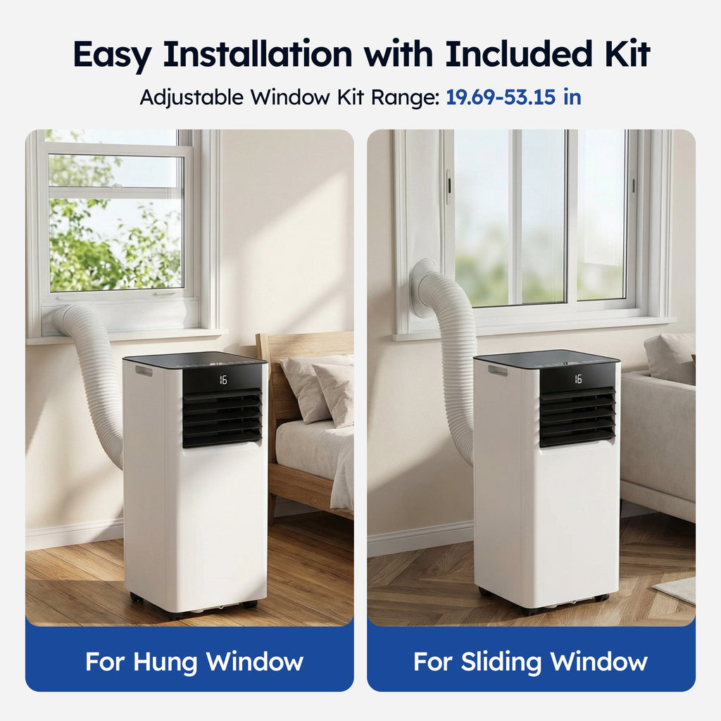 SIMZLIFE 10000 BTU Portable Air Conditioner with WIFI and Remote Control,Small AC Unit with Dehumidifier and Fan