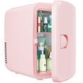 Simzlife Mini Fridge, 4 Liter/6 Cans AC/DC Small Refrigerator for Skincare, Portable Cooler and Warmer for Skin Care, Cosmetics, Beverage, 4L Makeup Mini Fridge for Bedroom, Car, Office, Dorm, Pink