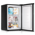 Simzlife 3.0 Cu.ft Upright freezer, Single Door Compact Design, Reversible Stainless Steel Door, Suitable for Home,Dorm,Apartment and Office,Silver