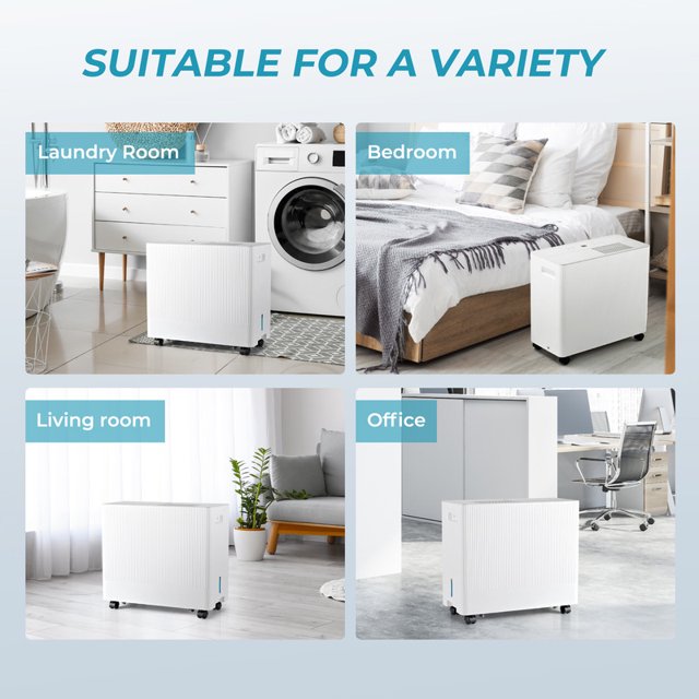 Simzlife Dehumidifier 22 Pint to 55 Pint Max for 1500 Sq ft for Basements, Home, Bathroom