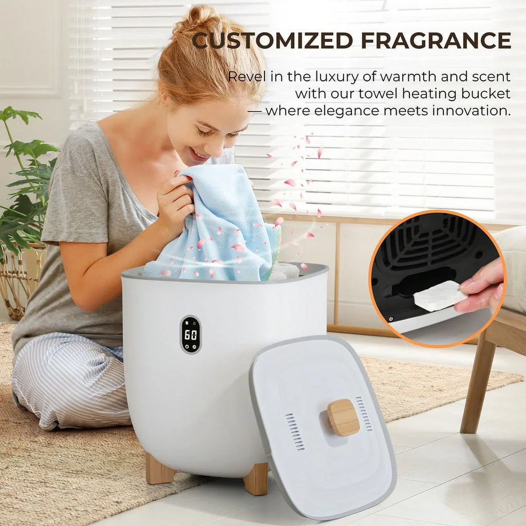 Simzlife Luxury Towel Warmer, Electric Hot Towel Warmer Bucket, Towel Dehumidifier