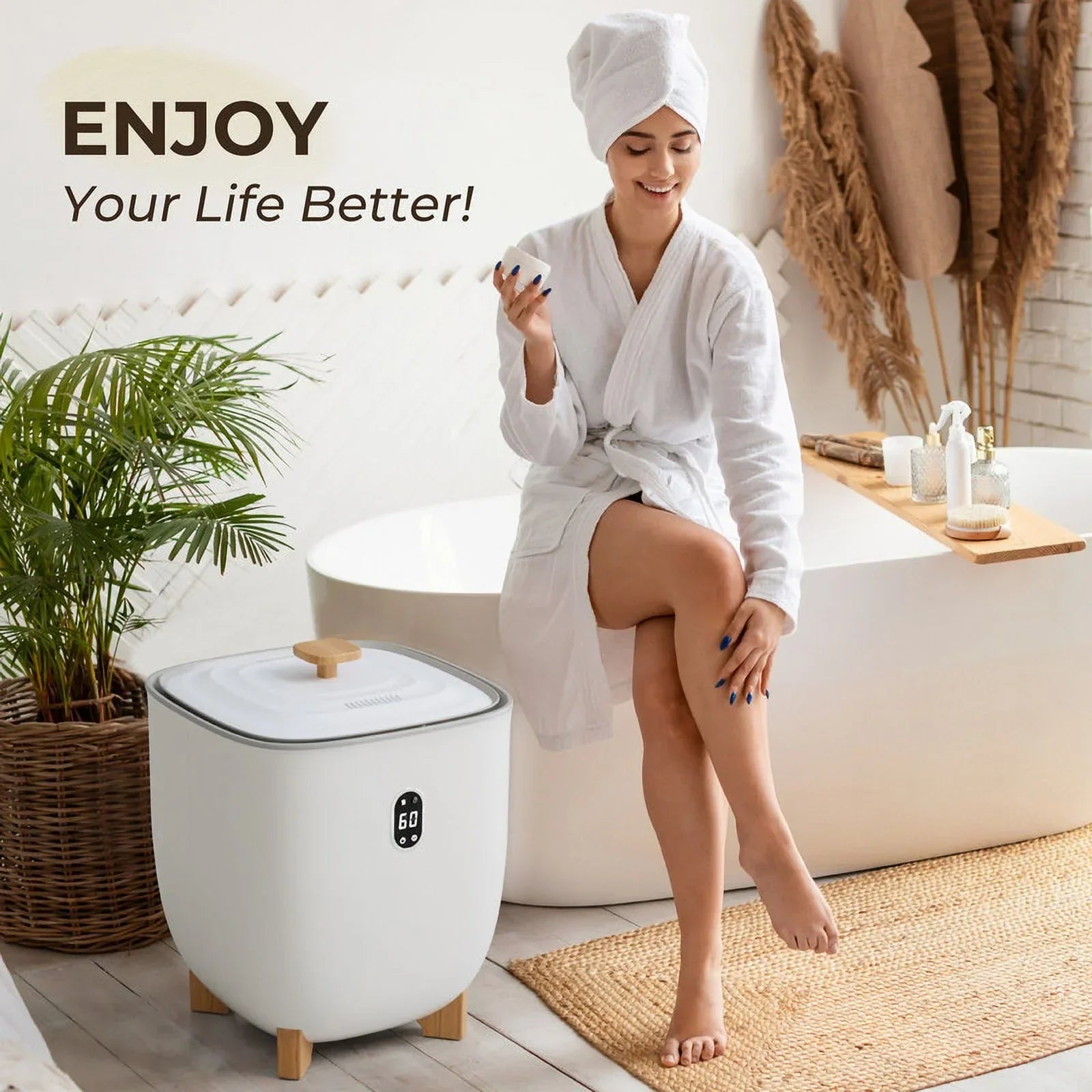 Simzlife Luxury Towel Warmer, Electric Hot Towel Warmer Bucket, Towel Dehumidifier